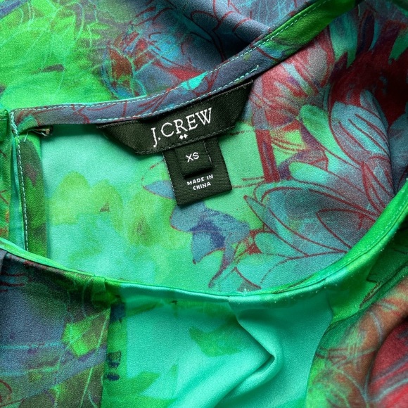 J. Crew Top Floral Print Chiffon Size X-SMALL  Hothouse - Picture 7 of 8